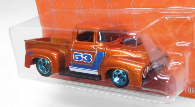 画像: 2021 HW 53ND ANNIVERSARY BLUE AND ORANGE【CUSTOM '56 FORD TRUCK】ORANGE/5SP(全てパック割れ） (予約不可）