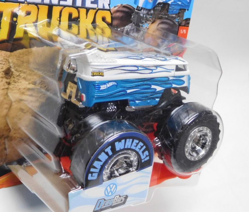 画像: 2020 HW MONSTER TRUCKS! 【VOLKSWAGEN DRAG BUS】 WHITE-AQUA (includes CRUSHABLE CAR)(予約不可）