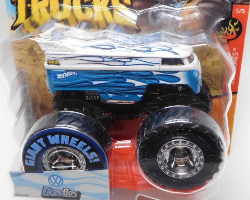 画像: 2020 HW MONSTER TRUCKS! 【VOLKSWAGEN DRAG BUS】 WHITE-AQUA (includes CRUSHABLE CAR)(予約不可）