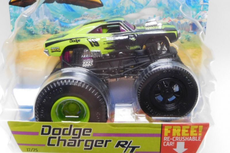 画像: 2021 HW MONSTER TRUCKS! 【DODGE CHARGER R/T】 LT.GREEN-BLACK (includes RE-CRUSHABLE CAR)(予約不可）