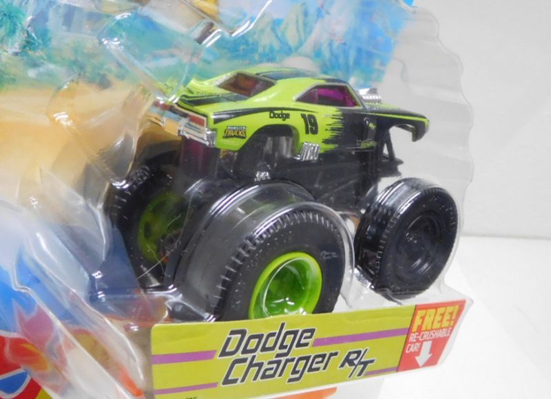 画像: 2021 HW MONSTER TRUCKS! 【DODGE CHARGER R/T】 LT.GREEN-BLACK (includes RE-CRUSHABLE CAR)(予約不可）