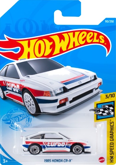 画像: 【1985 HONDA CR-X (国内流通版/裏面日本語)】WHITE/LACE(TURBO TAMPO)