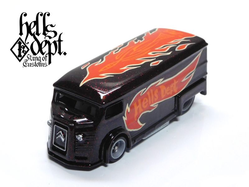 画像: HELLS DEPT 2020 - BOO Pinstriping 【DRAG H-VAN (MOONEYES VW DRAG BUS(LOOSE)付き） (カスタム完成品）】MET.DK.RED（送料サービス適用外）