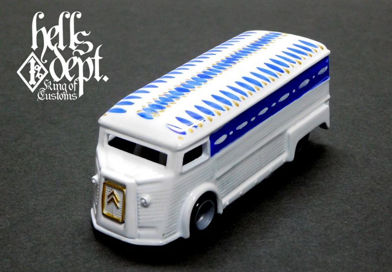 画像: HELLS DEPT 2020 - BOO Pinstriping 【”陶器シリーズ” DRAG H-VAN (MOONEYES VW DRAG BUS(LOOSE)付き） (カスタム完成品）】WHITE（送料サービス適用外）