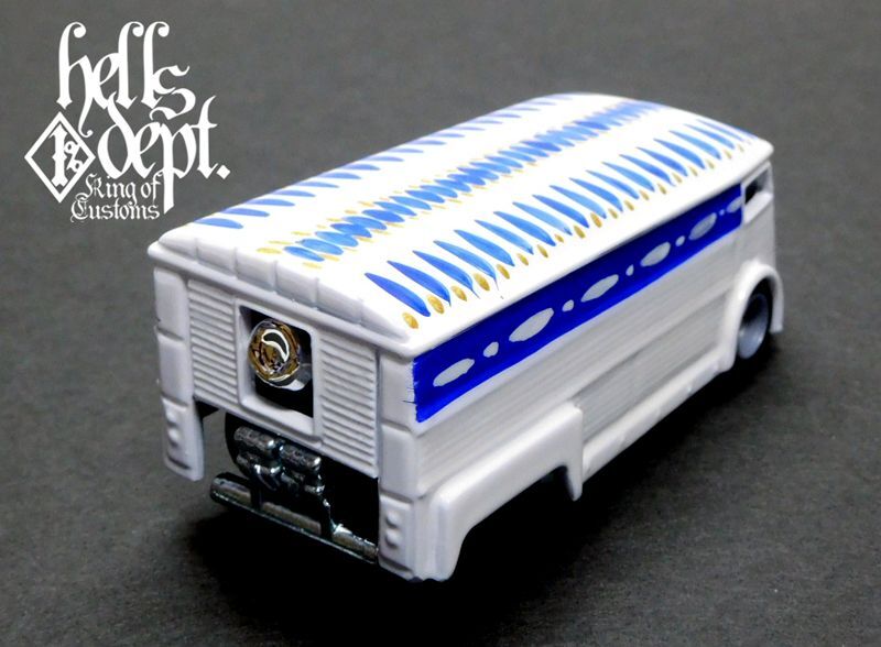 画像: HELLS DEPT 2020 - BOO Pinstriping 【”陶器シリーズ” DRAG H-VAN (MOONEYES VW DRAG BUS(LOOSE)付き） (カスタム完成品）】WHITE（送料サービス適用外）