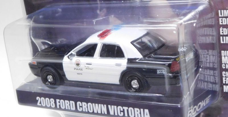 画像: 2021 GREENLIGHT HOLLYWOOD SERIES 30 【2008 FORD CROWN VICTORIA】 BLACK-WHITE/RR (THE ROOKIE) 