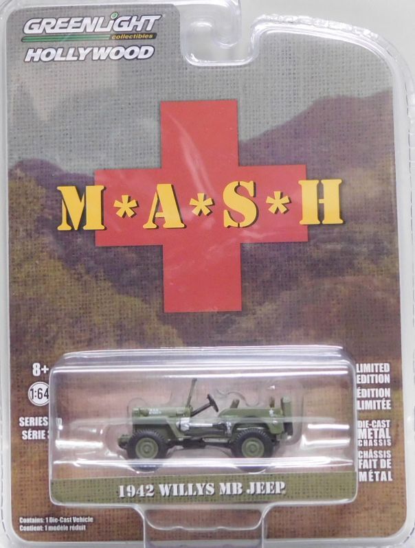 Greenlight 1/64 Hollywood Series 30 M*A*S*H 1942 Willys MB Jeep 44900A 