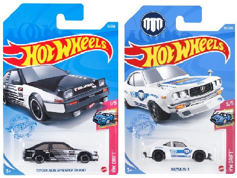 画像: 【HOT WHEELS ベーシック　単品日本車3種セット (国内流通版)】ライジン・エクスプレス/トヨタ AE86 スプリンター トレノ/マツダ RX-3