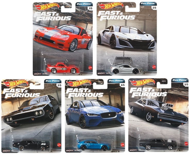 画像: 【仮予約】PRE-ORDER - 2021 HW PREMIUM  FAST & FURIOUS 【ワイルド・スピード　プレミアムボックス - FULL FORCE】MAZDA RX7 FD/'17 Acura NSX/'71 Plymouth GTX/Jaguar XE SV Project 8/'70 Dodge Charger R/T (4月末入荷予定）