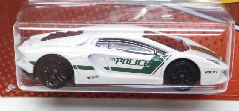 画像: 2020 HW AUTO MOTIVE "POLICE" 【LAMBORGHINI AVENTADOR COUPE】WHITE-GREEN/PR5