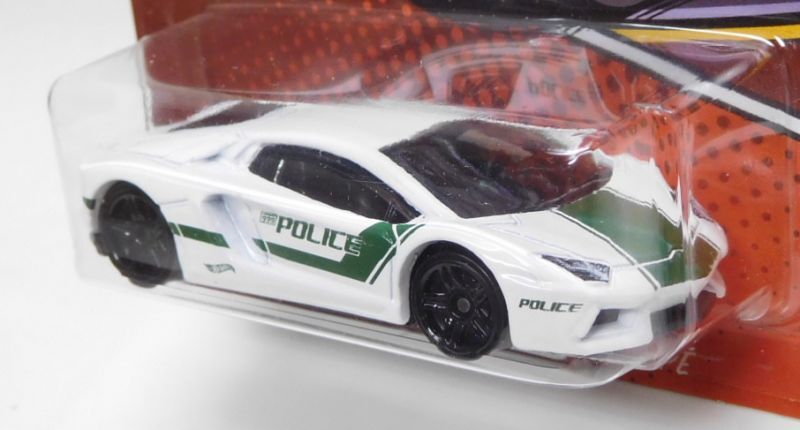 画像: 2020 HW AUTO MOTIVE "POLICE" 【LAMBORGHINI AVENTADOR COUPE】WHITE-GREEN/PR5