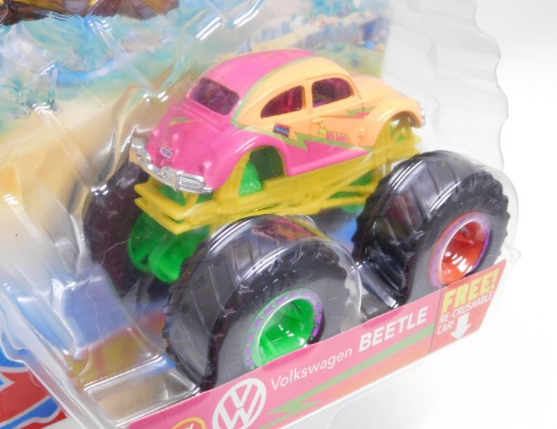 画像: 2021 HW MONSTER TRUCKS! 【VOLKS WAGEN BEETLE】 ORANGE-PINK (includes RE-CRUSHABLE CAR)(予約不可）