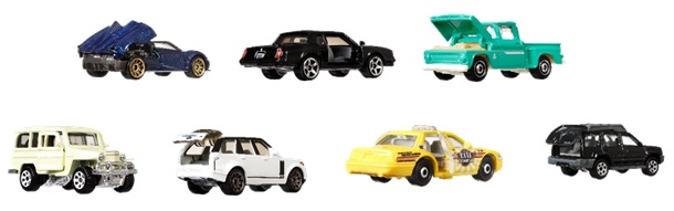 画像: 【2021 MATCHBOX MOVING PARTS　"K"アソート 8個入り】PAGANI HUAYRA ROADSTER/1988 MONTE CARLO LS/1963 CHEVY C10 PICKUP/1962 WILLYS JEEP WAGON/2018 RANGE ROVER VOGUE SE/2006 FORD CROWN VICTORIA TAXI/2000 NISSAN XTERRA