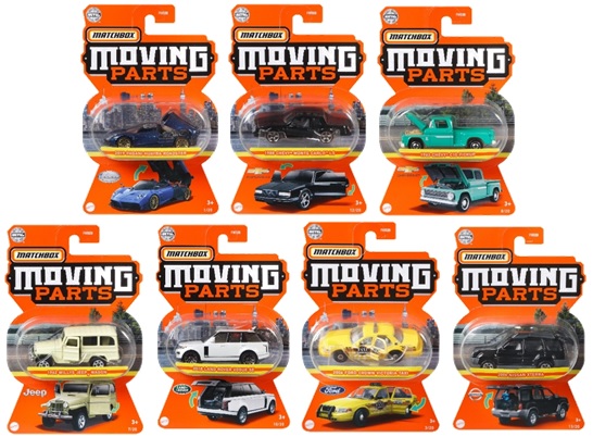 画像: 【2021 MATCHBOX MOVING PARTS　"K"アソート 8個入り】PAGANI HUAYRA ROADSTER/1988 MONTE CARLO LS/1963 CHEVY C10 PICKUP/1962 WILLYS JEEP WAGON/2018 RANGE ROVER VOGUE SE/2006 FORD CROWN VICTORIA TAXI/2000 NISSAN XTERRA