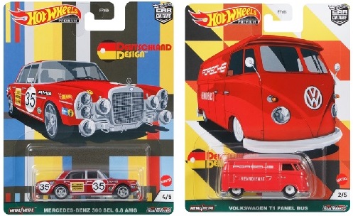 画像: 2021 HW CAR CULTURE "Cアソート DEUTSCHLAND DESIGN" 【MERCEDES-BENZ 300 SEL 6.8 AMG/VOLKSWAGEN T1 PANEL BUS(PORSCHE TAMPO) 2種セット】