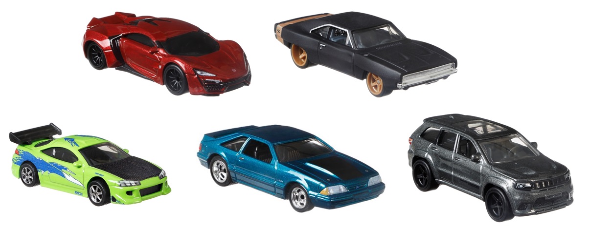 画像: 2021 HW PREMIUM FAST & FURIOUS 【Lアソート"FAST STARS" (5種セット）】LYKAN HYPER SPORT/DODGE CHARGER/MITSUBISHI ECLOPSE/'92 FORD MUSTANG/JEEP GRAND CHEROKEE TRACKHAWK