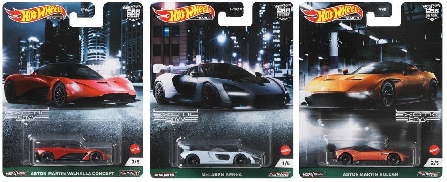 画像: 2021 HW CAR CULTURE 【Dアソート EXOTIC ENVY (5種セット）】'16 BUGATTI CHIRON/LAMBORGHINI HURACAN LP 620-4/ASTON MARTIN VALHALLA CONCEPT/McLAREN SENNA/ASTON MARTIN VULCAN