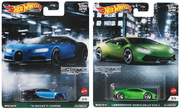 画像: 2021 HW CAR CULTURE 【Dアソート EXOTIC ENVY (5種セット）】'16 BUGATTI CHIRON/LAMBORGHINI HURACAN LP 620-4/ASTON MARTIN VALHALLA CONCEPT/McLAREN SENNA/ASTON MARTIN VULCAN