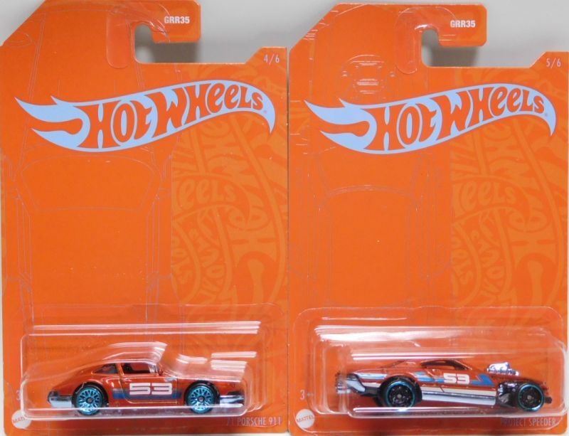 画像: 2021 HW 53ND ANNIVERSARY BLUE AND ORANGE SERIES2 【6種セット（CHASE含む）】'70 DODGE HEMI CHALLENGER/'69 FORD TORINO TALLADEGA/'18 CAMARO SS/'71 PORSCHE 911/PROJECT SPEEDER/GAZELLA R (CHASE) (予約不可）