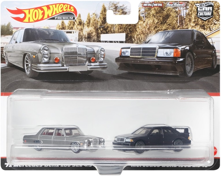 画像: 2021 HW CAR CULTURE "PREMIUM 2PACK" 【MERCEDES-BENZ 280SEL/190E 2.5-16】GRAY/BLACK/RR