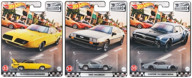 画像: 2021 HW BOULEVARD 【Cアソート　5種セット】CUSTOM '70 CHEVY NOVA/'70 PLYMOUTH SUPERBIRD/DMC DELOREAN/VOLKSWAGEN "CLASSIC BUG"/'66 PONTIAC GTO(お一人様１セットのみ)