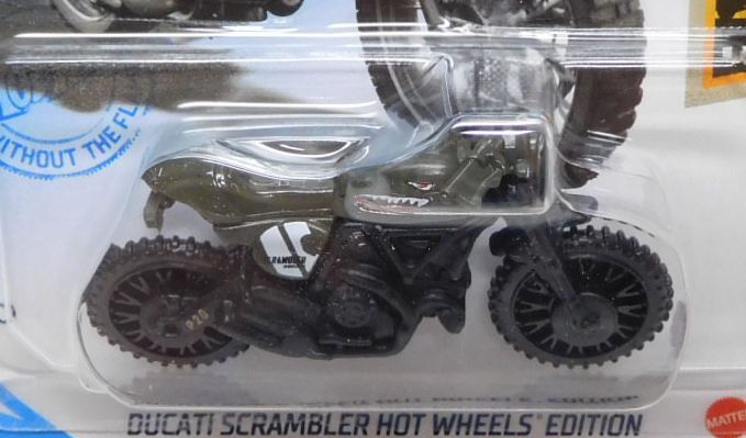 画像: 【DUCATI SCRAMBLER HOT WHEELS EDITION】FLAT OLIVE/ORMC (SHARK MOUTH) (NEW CAST)