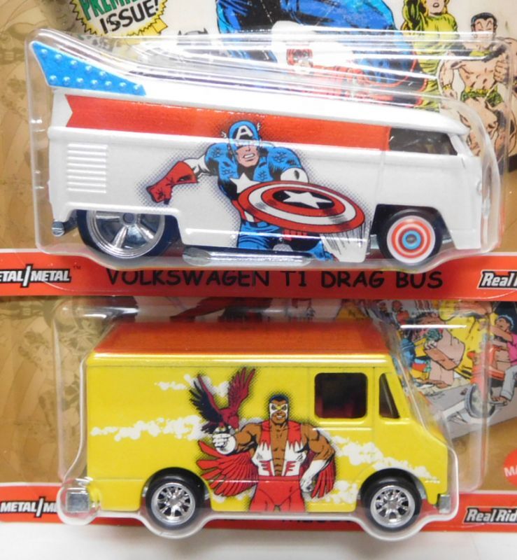 画像: 2021 POP CULTURE "MARVEL" 【2種セット VOLKSWAGEN T1 DRAG BUS/COMBAT MEDIC】WHITE-YELLOW/RR (予約不可）(お一人様１点まで）