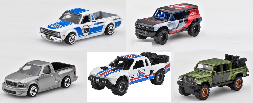 画像: 2021 HW CAR CULTURE 【Fアソート HYPER HAULERS (5種セット）】'75 DATSUN SUNNY TRUCK (B120)/FORD BRONCO R/'99 FORD F-150 SVT LIGHTNING/BAJA BOUNCER/'20 JEEP GLADIATOR