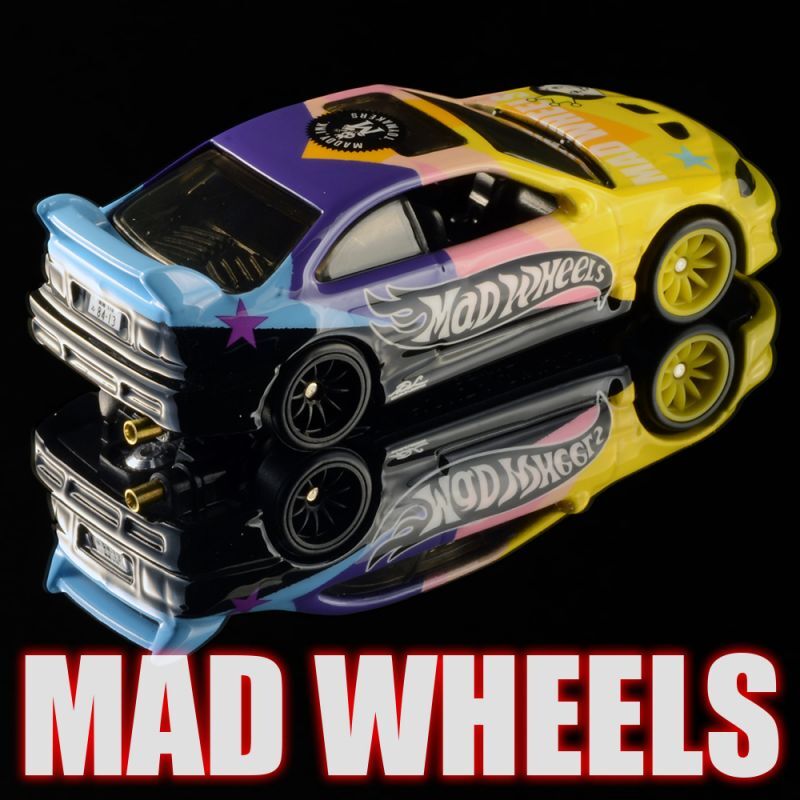 画像: MAD WHEELS (マッドホイール） 【"80's STYLE EK FERIO" HONDA CIVIS SI(カスタム完成品)】YELLOW-BLUE/RR（送料サービス適用外） 