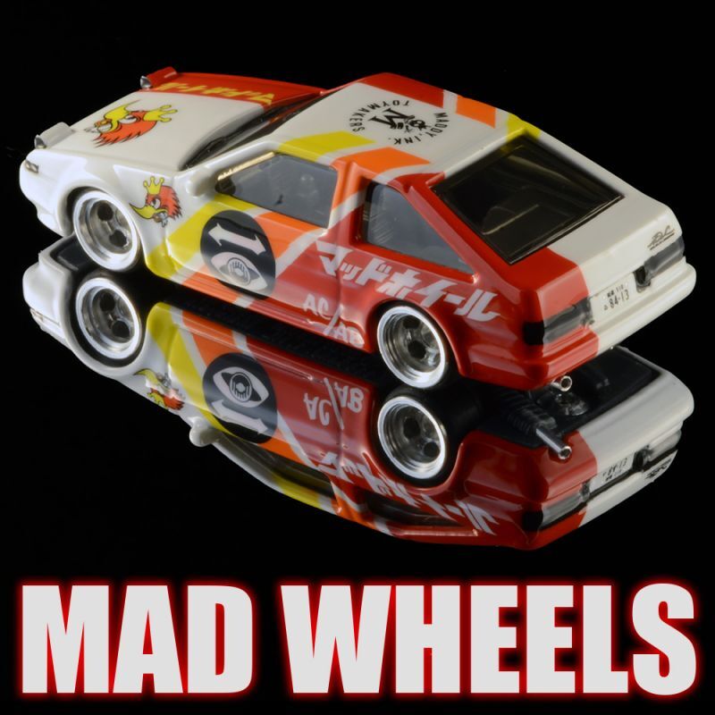 画像: MAD WHEELS (マッドホイール） 【"TOYOTA WORKS AE 86" TOYOTA AE86 SPRINTER TRUENO (カスタム完成品)】WHITE-RED/RR（送料サービス適用外） 