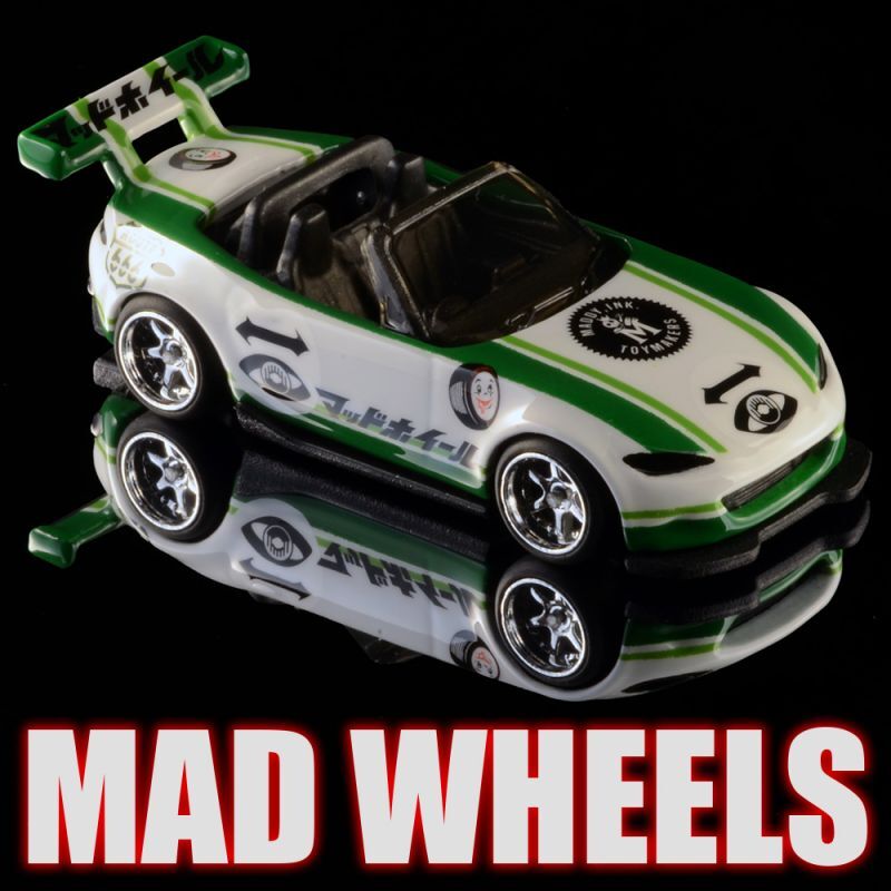 画像: MAD WHEELS (マッドホイール） 【"MAZDA-WORKS ND" 2015 MAZDA MX-5 MIATA (カスタム完成品)】WHITE-GREEN/RR（送料サービス適用外） 