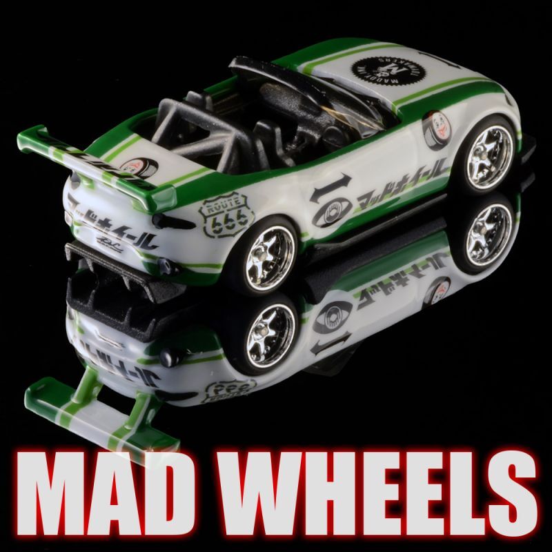 画像: MAD WHEELS (マッドホイール） 【"MAZDA-WORKS ND" 2015 MAZDA MX-5 MIATA (カスタム完成品)】WHITE-GREEN/RR（送料サービス適用外） 