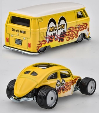 画像: 2021 HW CAR CULTURE "PREMIUM 2PACK" 【"MOONEYES" VOLKSWAGEN T1 PANEL BUS / CUSTOM VOLKSWAGEN BEETLE】YELLOW/RR