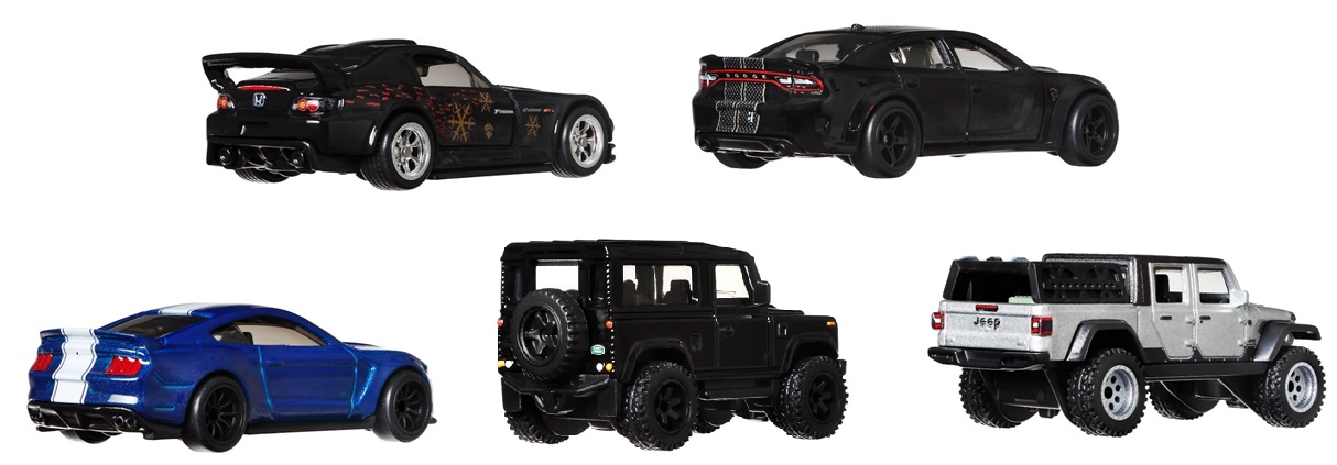 画像: 2021 HW PREMIUM FAST & FURIOUS 【Nアソート"FURIOUS FLEET" (5種セット）】HONDA S2000/DODGE CHARGER SRT HELLCAT WIDEBODY/CUSTOM MUSTANG/LAND ROVER DEFENDER 90/JEEP GLADIATOR