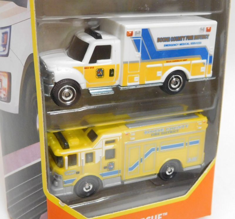 画像: 2021 MATCHBOX 5PACK 【MBX RESCUE】2015 Ram 1500/Ford F-550 SuperDuty/2016 Ford Interceptor Utility/International WorkStar Ambulance/Hazard Squad