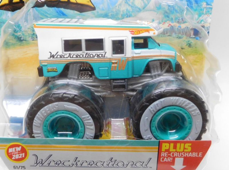 画像: 2021 HW MONSTER TRUCKS! 【WRECKREATIONAL】 WHITE-MINT (includes RE-CRUSHABLE CAR)(予約不可）