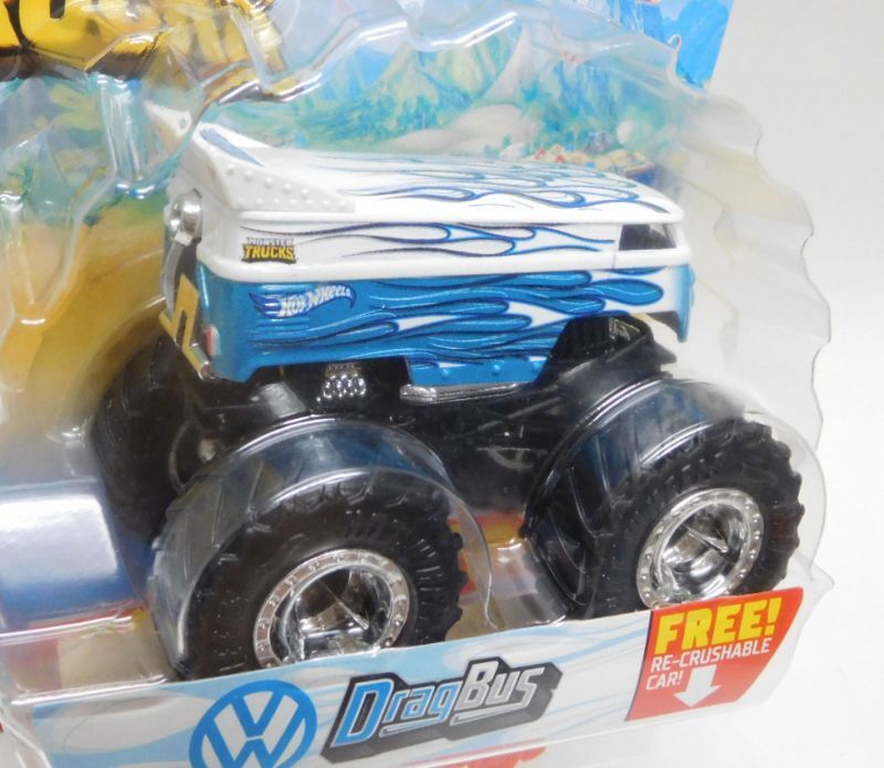 画像: 2021 HW MONSTER TRUCKS! 【VW DRAG BUS】 WHITE-AQUA (includes RE-CRUSHABLE CAR)(予約不可）