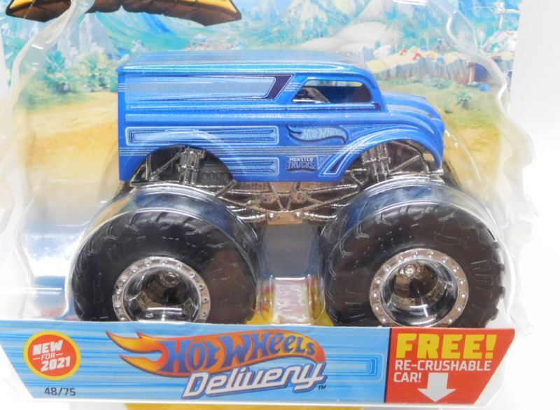 画像: 2021 HW MONSTER TRUCKS! 【HOT WHEELS DELIVERY(DAIRYDELIVERY)】 BLUE (includes RE-CRUSHABLE CAR)(予約不可）