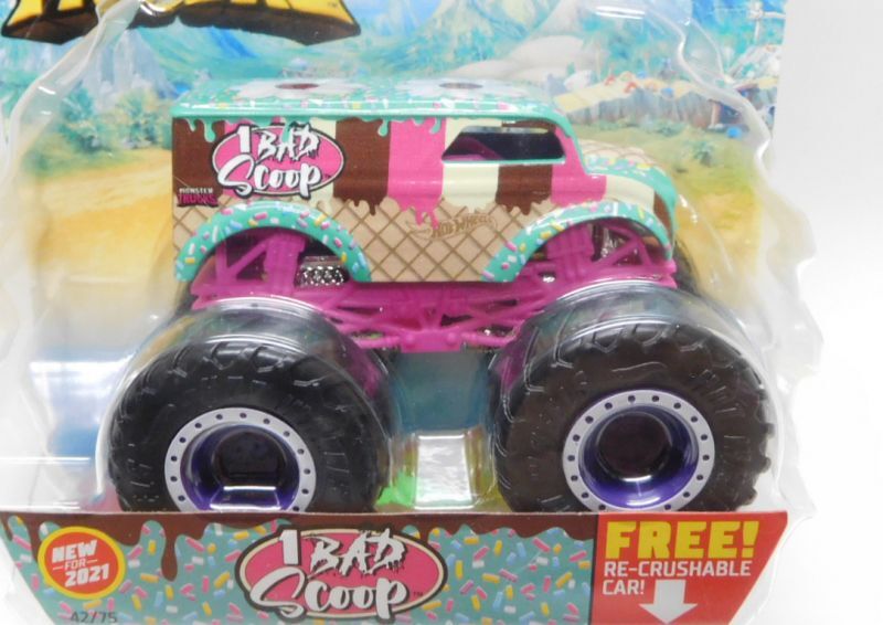 画像: 2021 HW MONSTER TRUCKS! 【1 BAD SCOOP(DAIRYDELIVERY)】 MINT (includes RE-CRUSHABLE CAR)(予約不可）