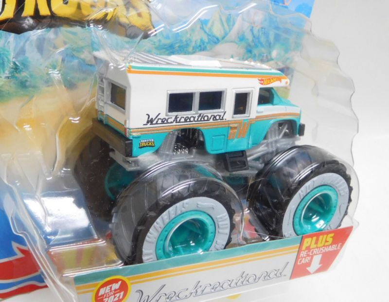 画像: 2021 HW MONSTER TRUCKS! 【WRECKREATIONAL】 WHITE-MINT (includes RE-CRUSHABLE CAR)(予約不可）