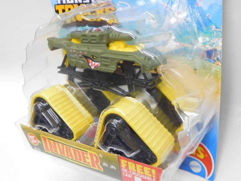 画像: 2021 HW MONSTER TRUCKS! 【INVADER】 OLIVE (includes RE-CRUSHABLE CAR)(予約不可）