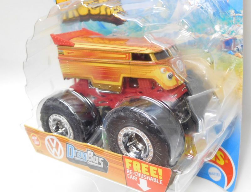 画像: 2021 HW MONSTER TRUCKS! 【VW DRAG BUS】 YELLOW-ORANGE (includes RE-CRUSHABLE CAR)(予約不可）