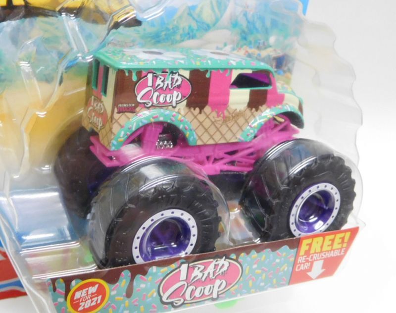 画像: 2021 HW MONSTER TRUCKS! 【1 BAD SCOOP(DAIRYDELIVERY)】 MINT (includes RE-CRUSHABLE CAR)(予約不可）