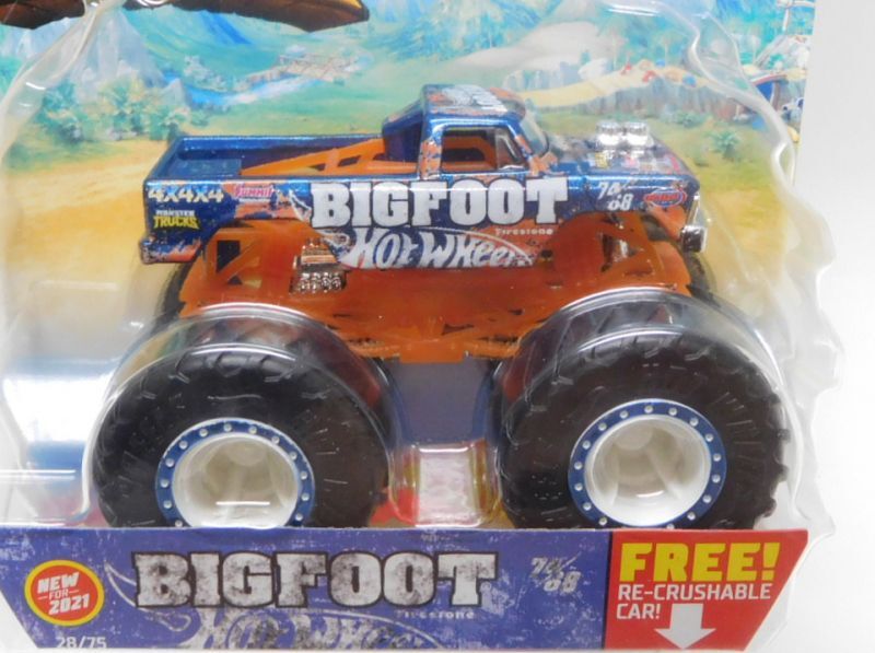 画像: 2021 HW MONSTER TRUCKS! 【BIGFOOT FIRESTONE】 RACE TEAM BLUE (includes RE-CRUSHABLE CAR)(予約不可）