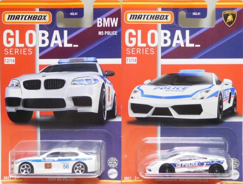 画像: 2021 MATCHBOX GLOBAL SERIES 【7種セット - B】1968 Citroen DS/Scania P 360 Fire Truck/Renault Kangoo Express/Lamborghini Gallardo Police/BMW M5 Police/Renault Master Ambulance/Scania P 360 Fire Truck (予約不可）