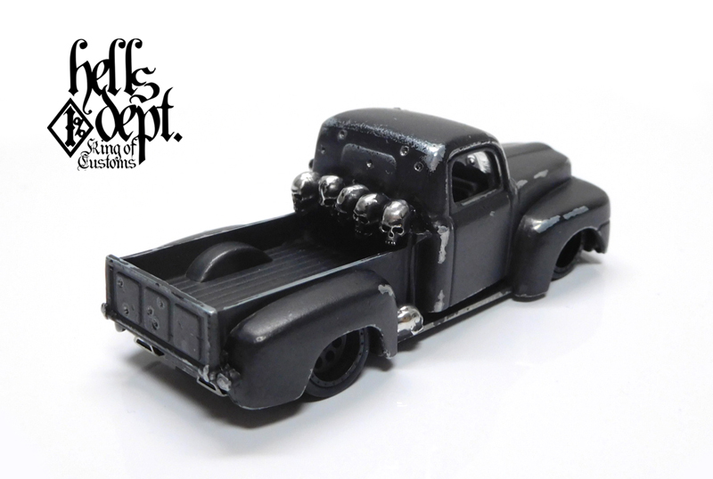 画像: HELLS DEPT 2021 - COVA MANUFACTURING FACTORY 【'49 FORD F1 "BULLET HOLES" with SKULL DRIVER (カスタム完成品）】FLAT BLACK/RR （送料サービス適用外）