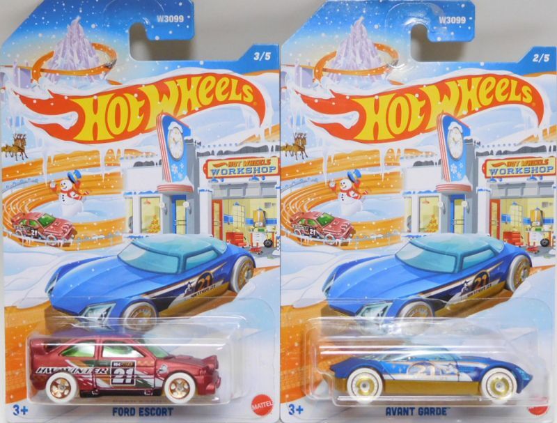 画像: 2021 WALMART EXCLUSIVE HOLIDAY HOT RODS + 2022 HAPPY NEW YEAR 【5種セット】 CARBONATOR/'66 FORD 427 FAIRLANE/'15 DODHE CHARGER SRT/FORD ESCORT/AVANT GARAGE （予約不可）