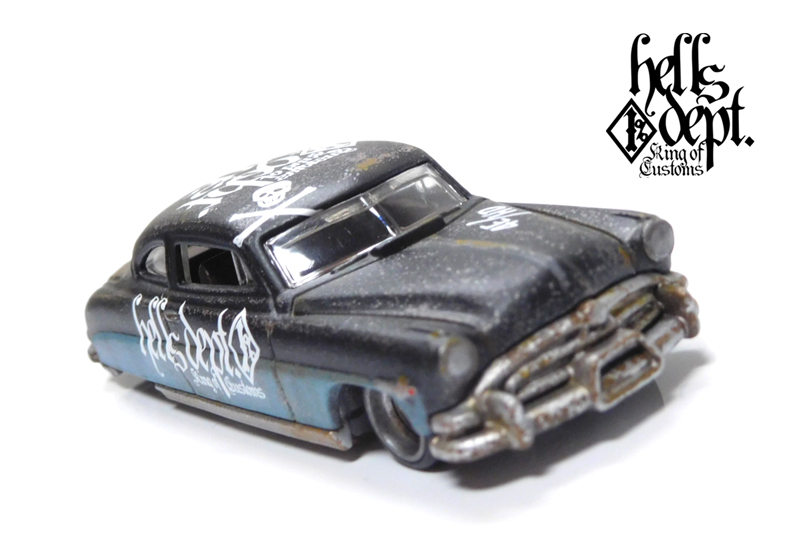 画像: HELLS DEPT 2021 - カツヌマ製作所 【1952 HUDSON HORNET(カスタム完成品）】サビ-FLAT BLACK-PALE BLUE/RR （送料サービス適用外）