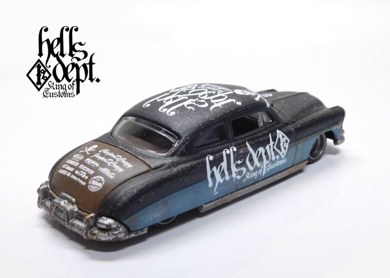 画像: HELLS DEPT 2021 - カツヌマ製作所 【1952 HUDSON HORNET(カスタム完成品）】サビ-FLAT BLACK-PALE BLUE/RR （送料サービス適用外）