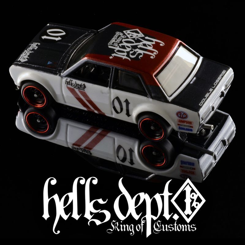 画像: HELLS DEPT 2022 - DOUBLE LOSER[S] 【"HELLS-510" '71 DATSUN 510 (カスタム完成品）】GRAY-WHITE/RR （送料サービス適用外）